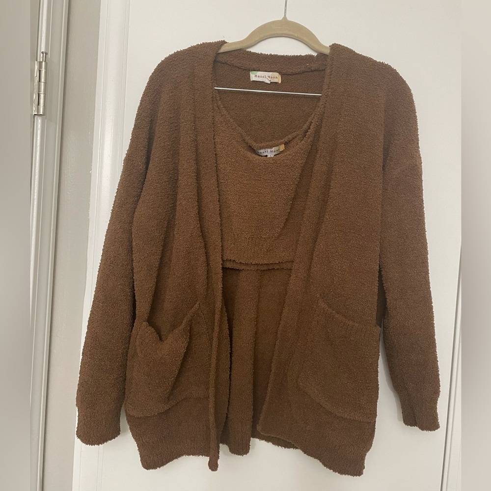 Cardigan & cropped tank set